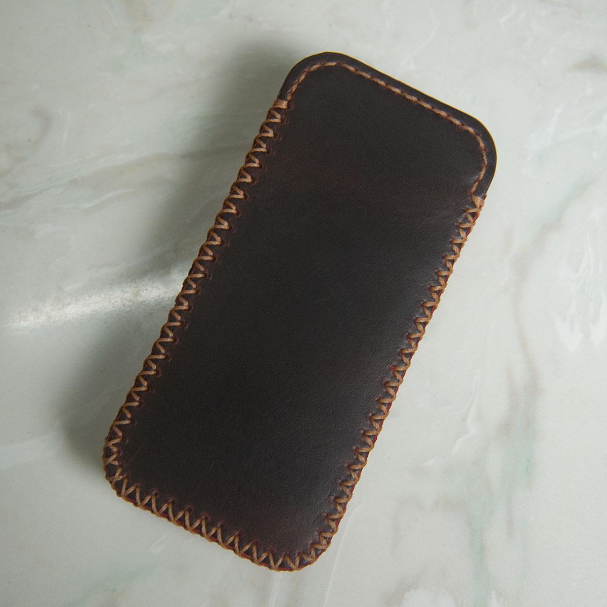 Bao da nokia 8910 màu nâu, chất liệu da bò nhập khẩu, sản phầm thủ công handmade - as leather - asbd07