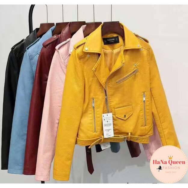 [Sẵn Hàng] Áo Khoác Da Nữ Cao Cấp Cổ Bẻ Phong Cách Hàn Quốc, Áo Da Nữ Khoác Ngoài (Cam Kết Hàng Loại 1)