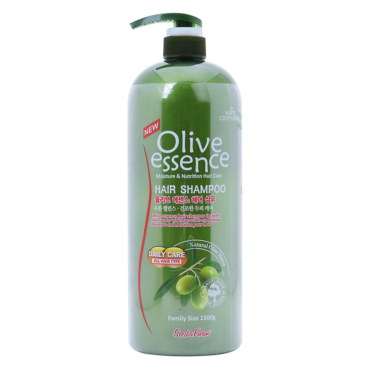 Dầu gội thư giãn từ olive -organia seed & farm olive essence hair shampoo 1500ml