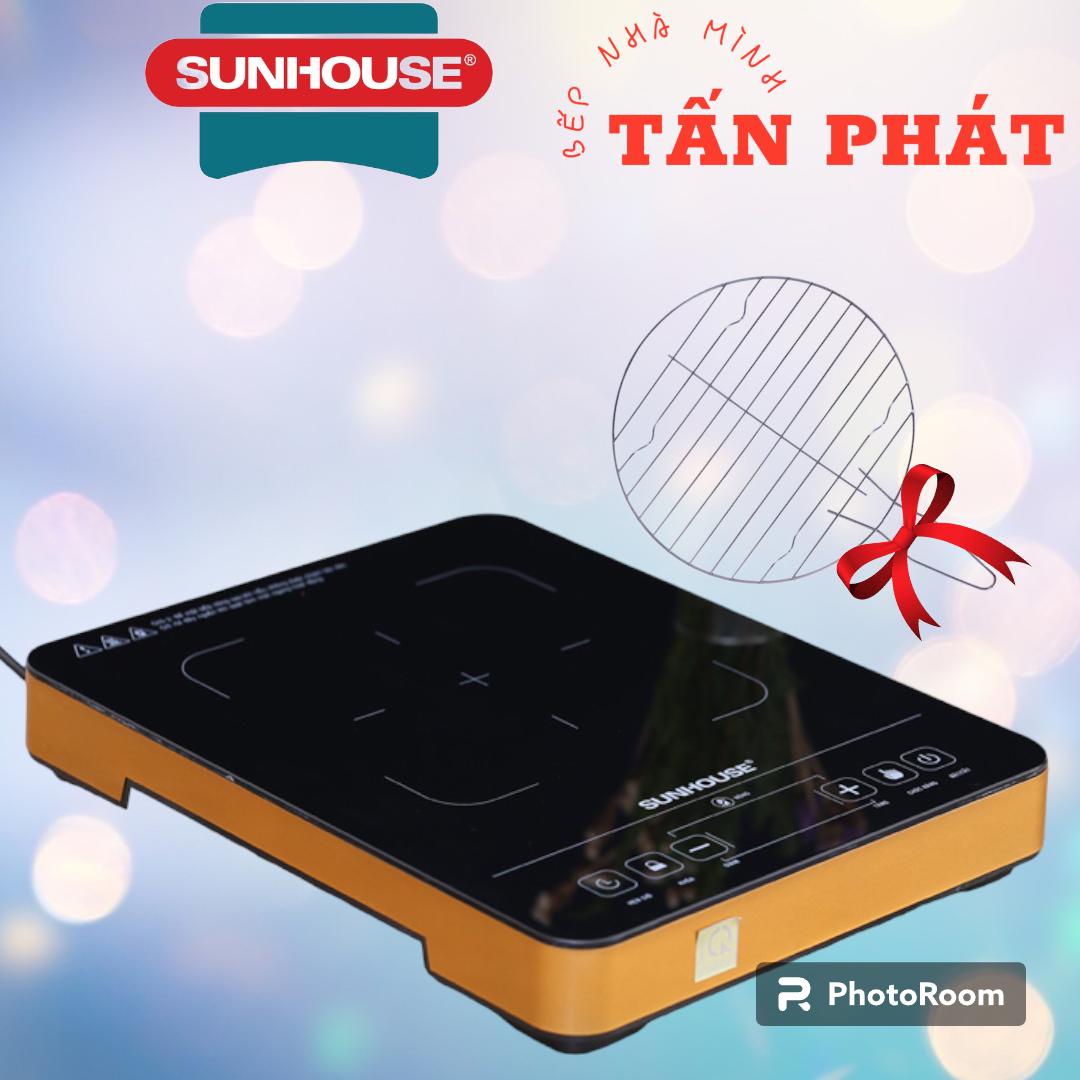 [HCM]BẾP HỒNG NGOẠI CẢM ỨNG SUNHOUSE SHD6015 TẶNG VỈ NƯỚNG BH12T CHÍNH HÃNG