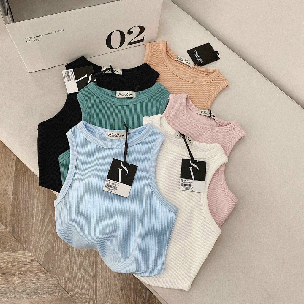 Áo ba lỗ croptop nữ, áo ba lỗ nữ from croptop màu trắng siêu đẹp, chất thun gân co giãn thoải mái- Thời trang TAMI JEANS