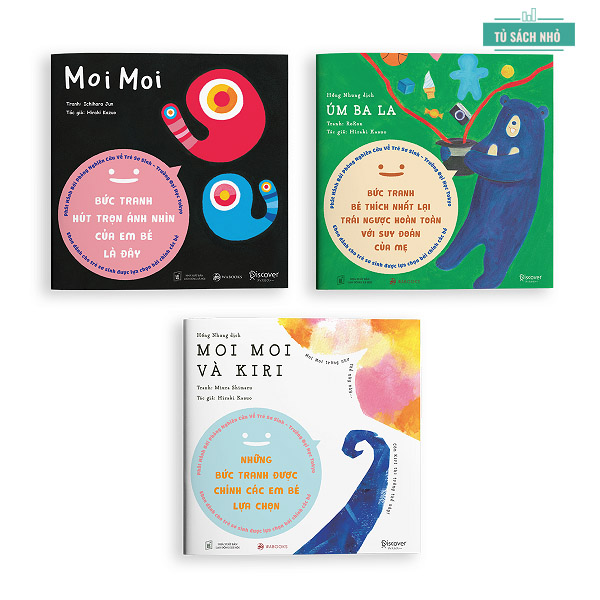 Sách ehon - moi moi và những người bạn - combo 3 cuốn ehon nhật bản dành cho bé 0 - 2 tuổi