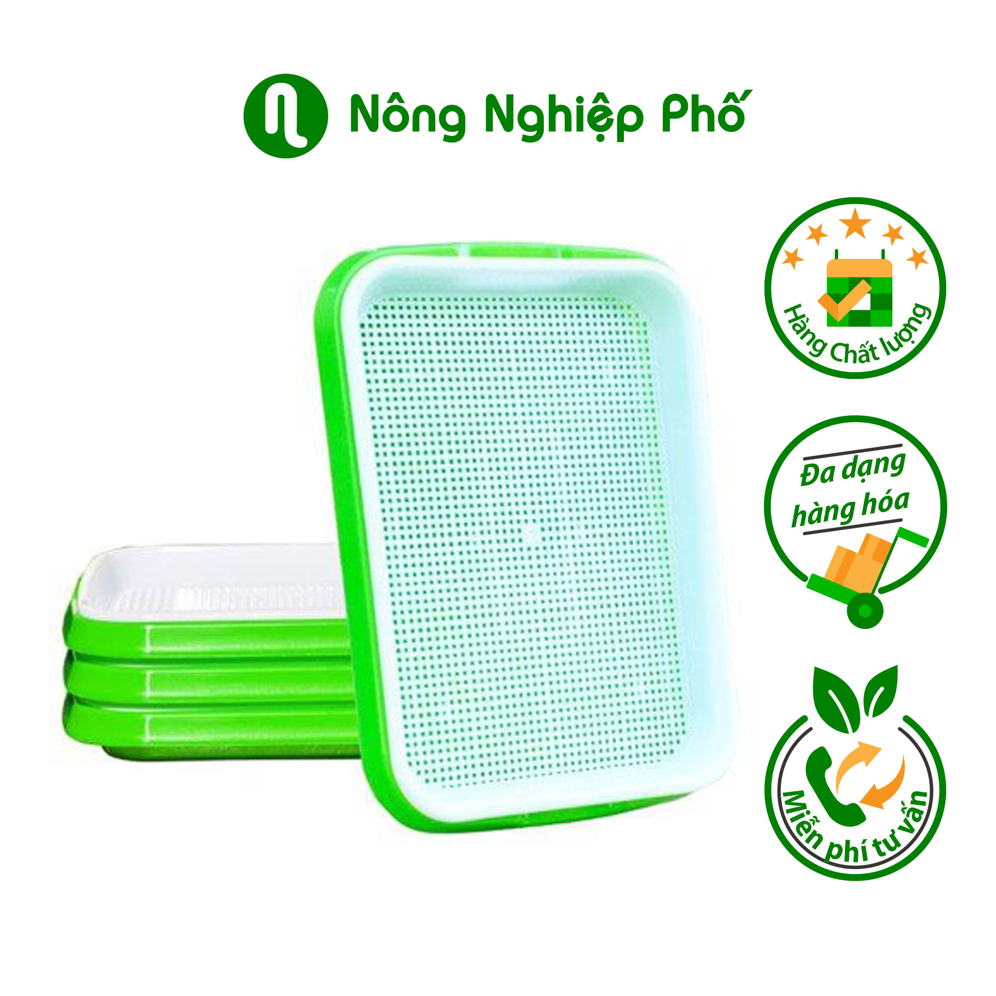 Khay trồng rau mầm 34x25x5cm - Nông Nghiệp Phố