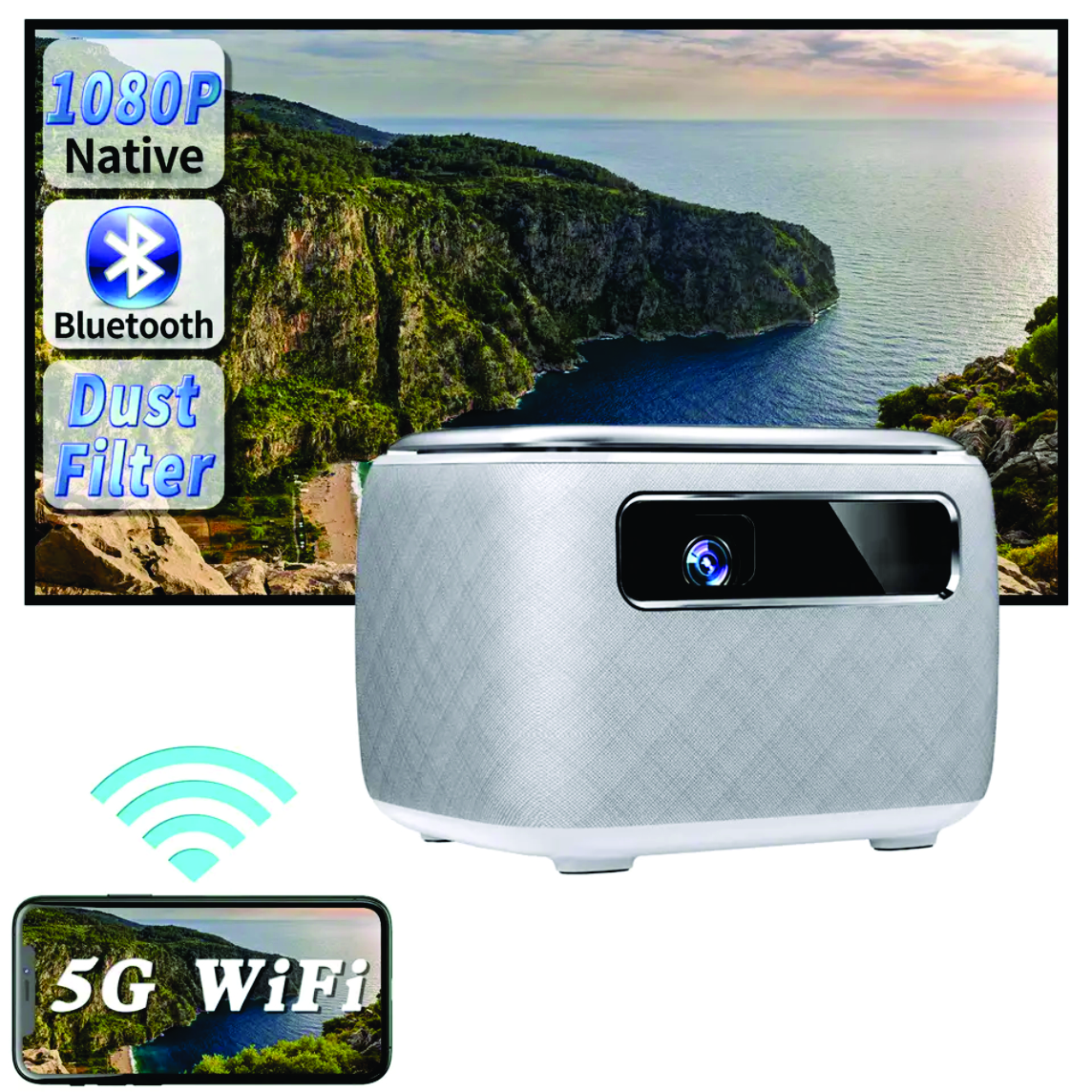 Máy chiếu toumei - v8 3d thông minh android di động hình ba chiều, máy chiếu di động dlp wifi i led 4k, có tích hợp pin
