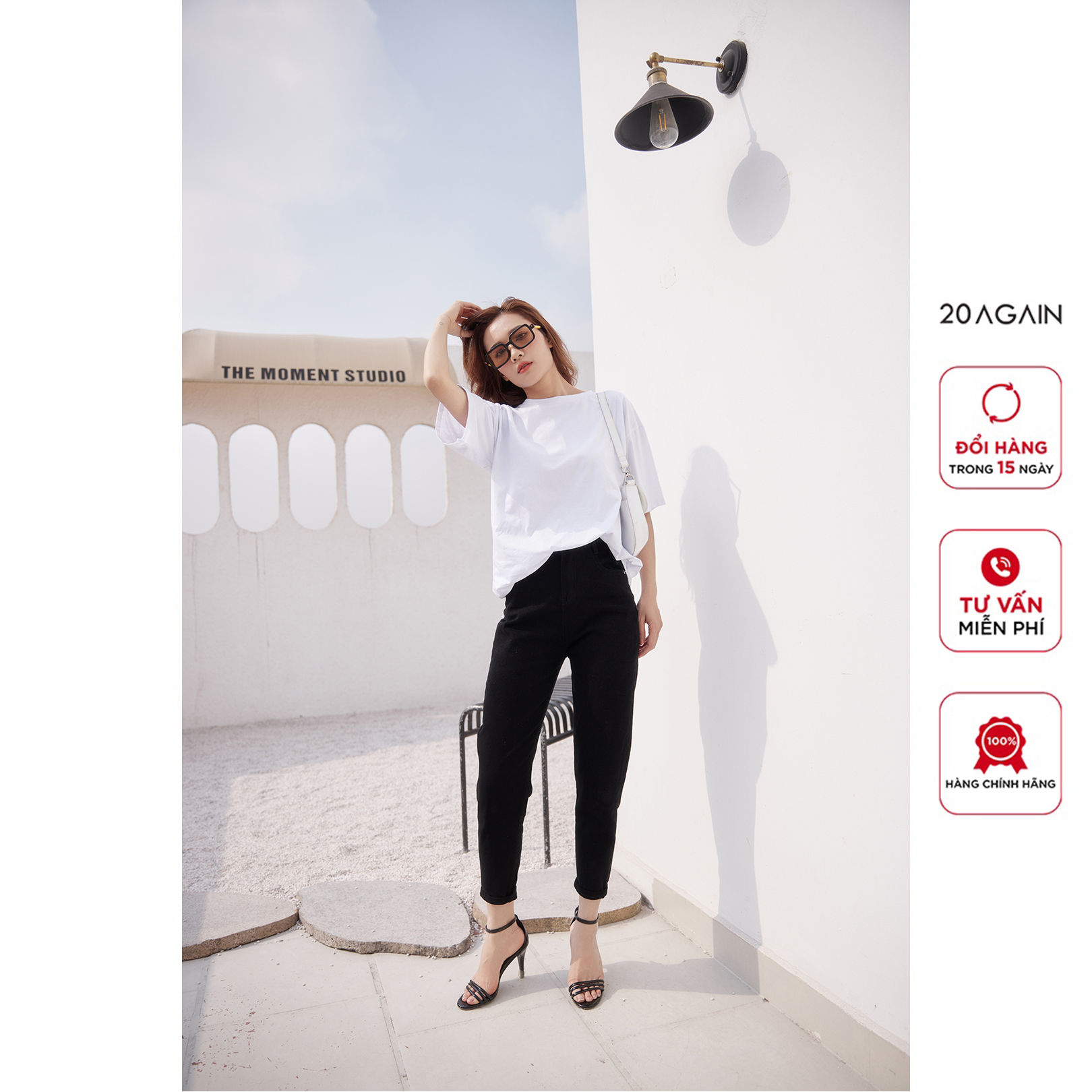 Quần Jeans baggy 20Again, thiết kế basic, trẻ trung, năng động QJW2015