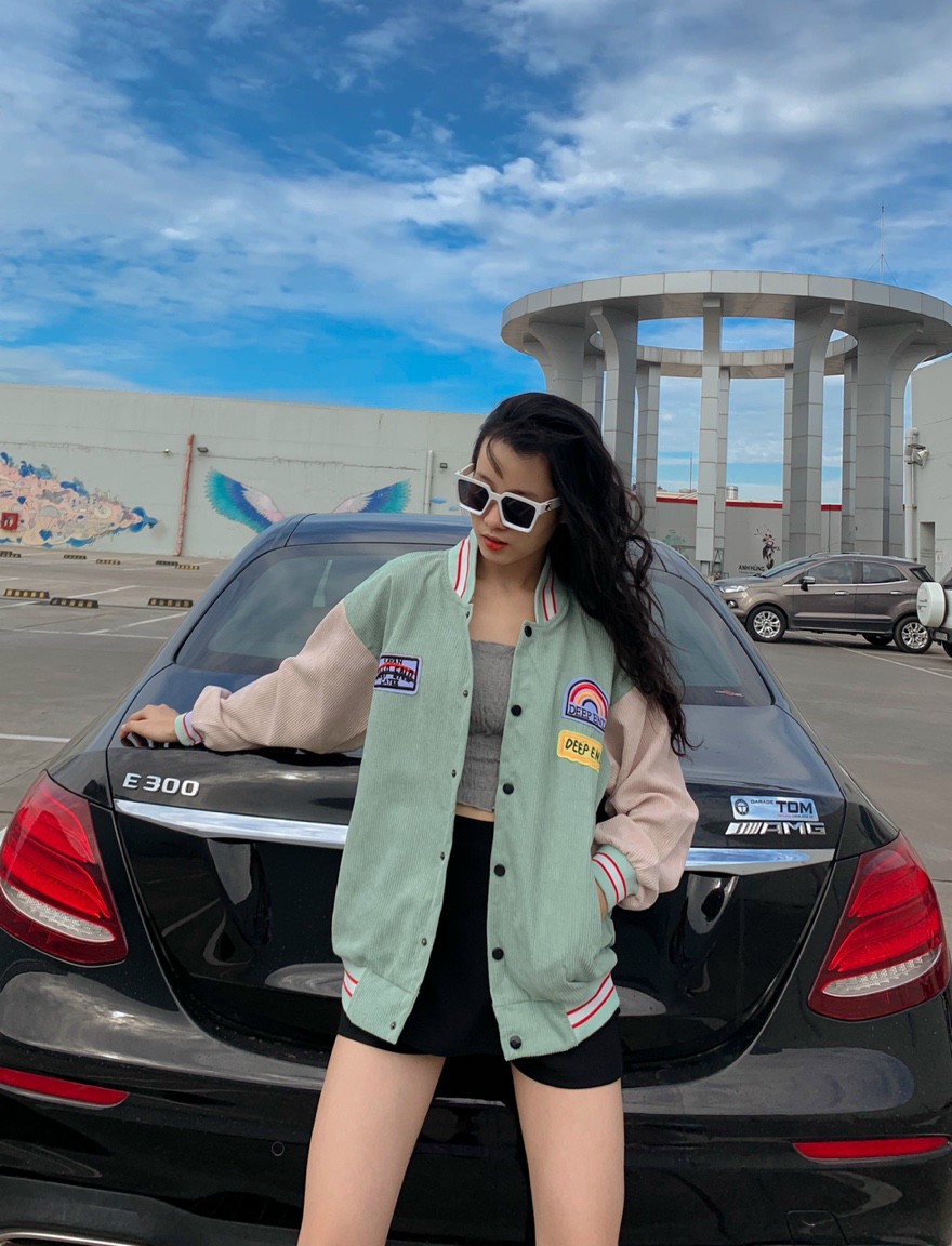 [HCM]Áo Khoác Nhung Nam Nữ Áo Khoác Boomber Form Rộng Thêu Logo Kiểu Dáng Hàn Quốc.Tp