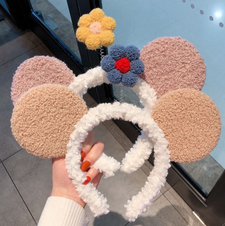 Băng đô, bờm cài tóc tai chuột mix hoa cute m5