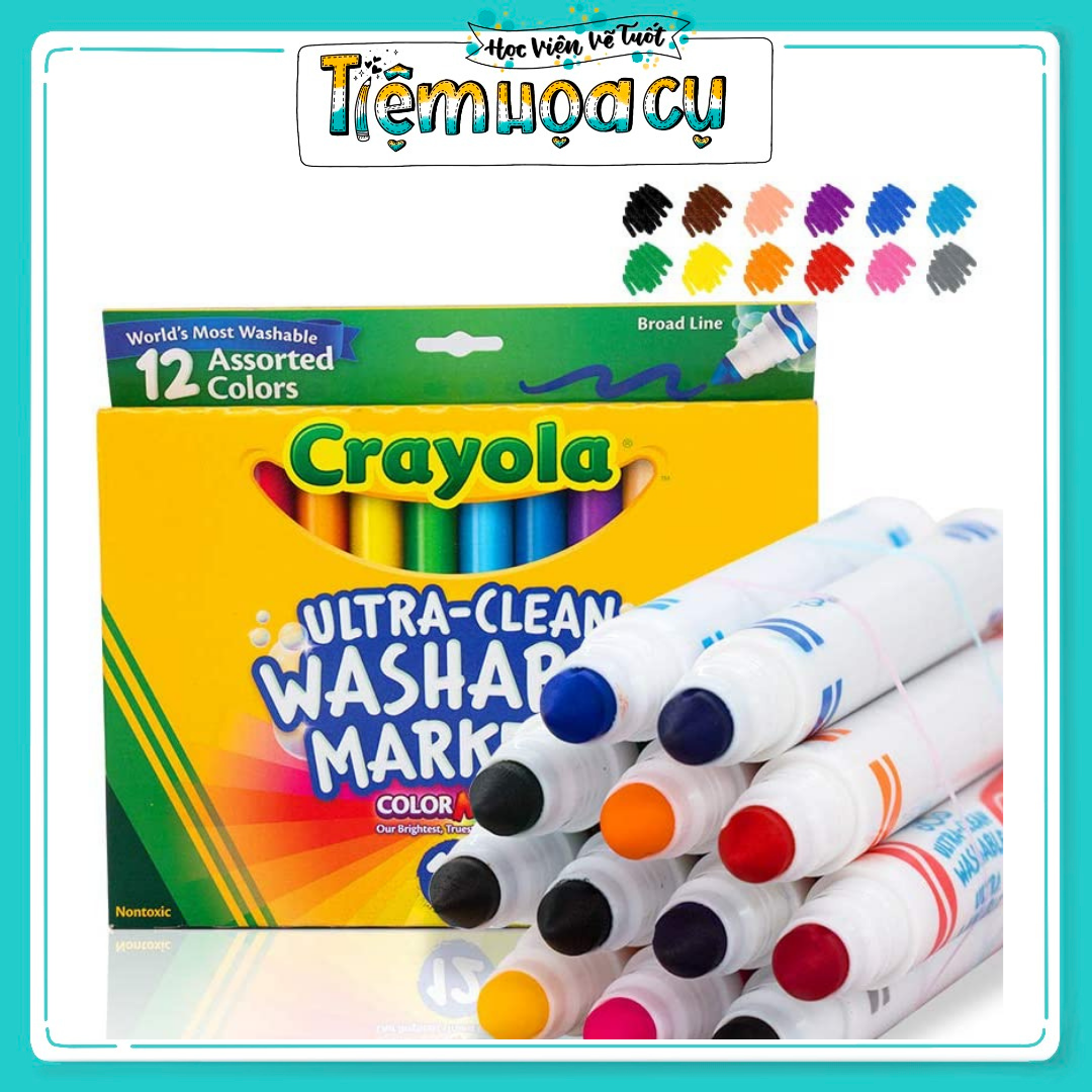 Bút Lông Màu, Bút Calligraphy Crayola Ultra Clean Washable Marker
