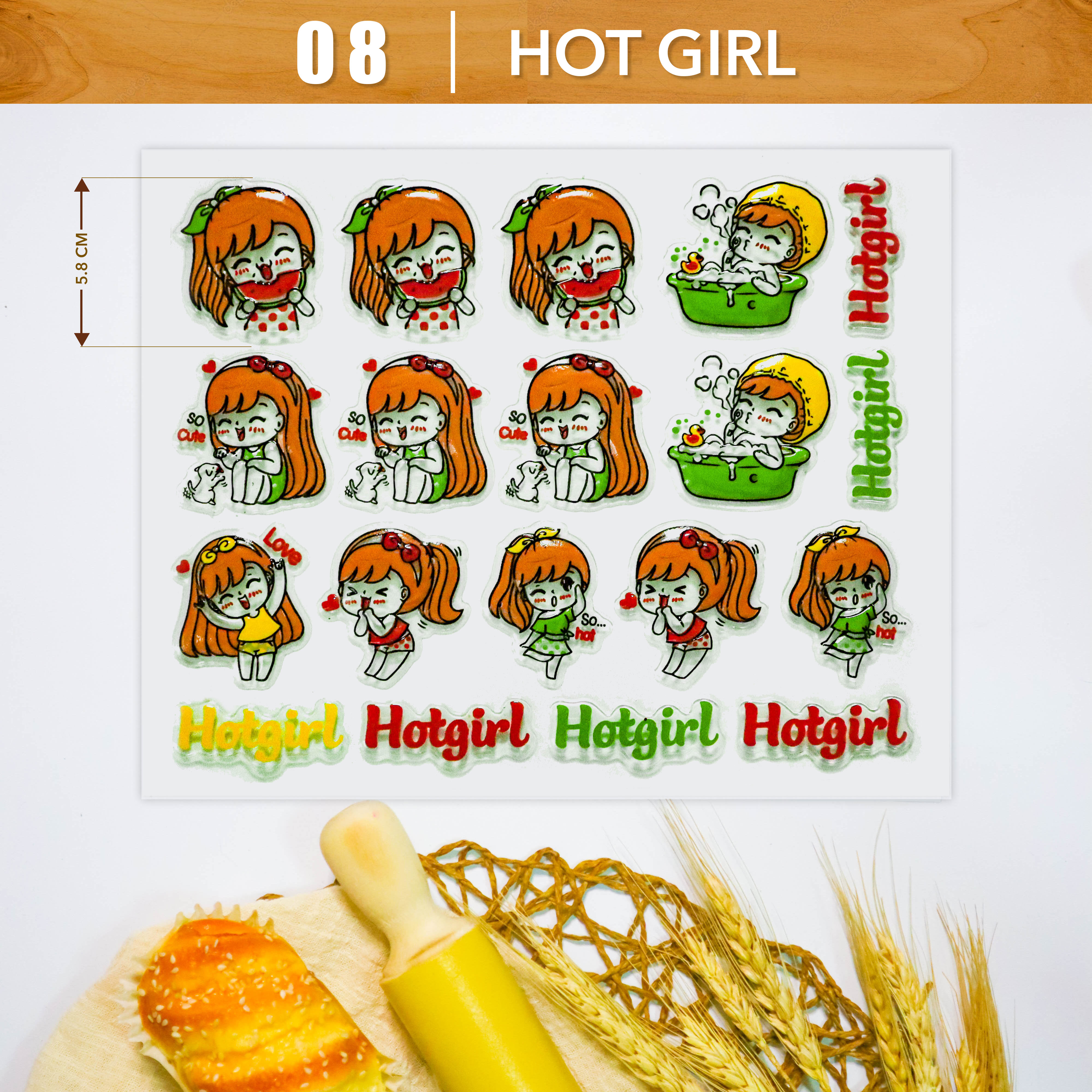 Khuôn socola in hình hotgirl hộp 10 tấm ci08 - đồng tiến việt nam