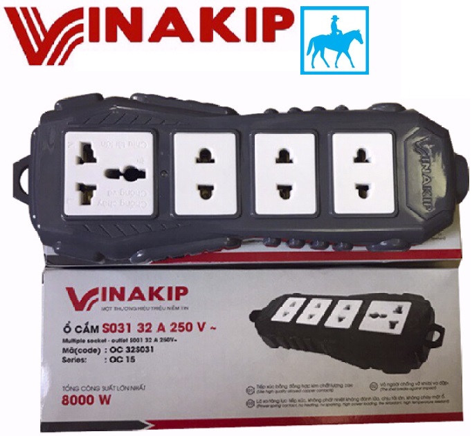 Ổ Cắm Điện 4 Lỗ Không Dây 8000W 32A 250V VINAKIP