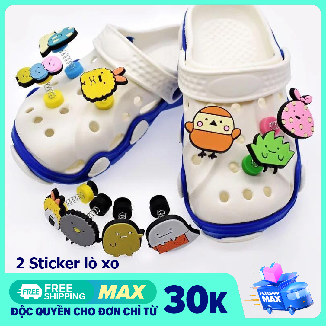 Combo 2 Sticker Jibbitz Lò xo Gắn Dép Crocs, Cross, Satihu, Dép Sục (Giao ngẫu nhiên)