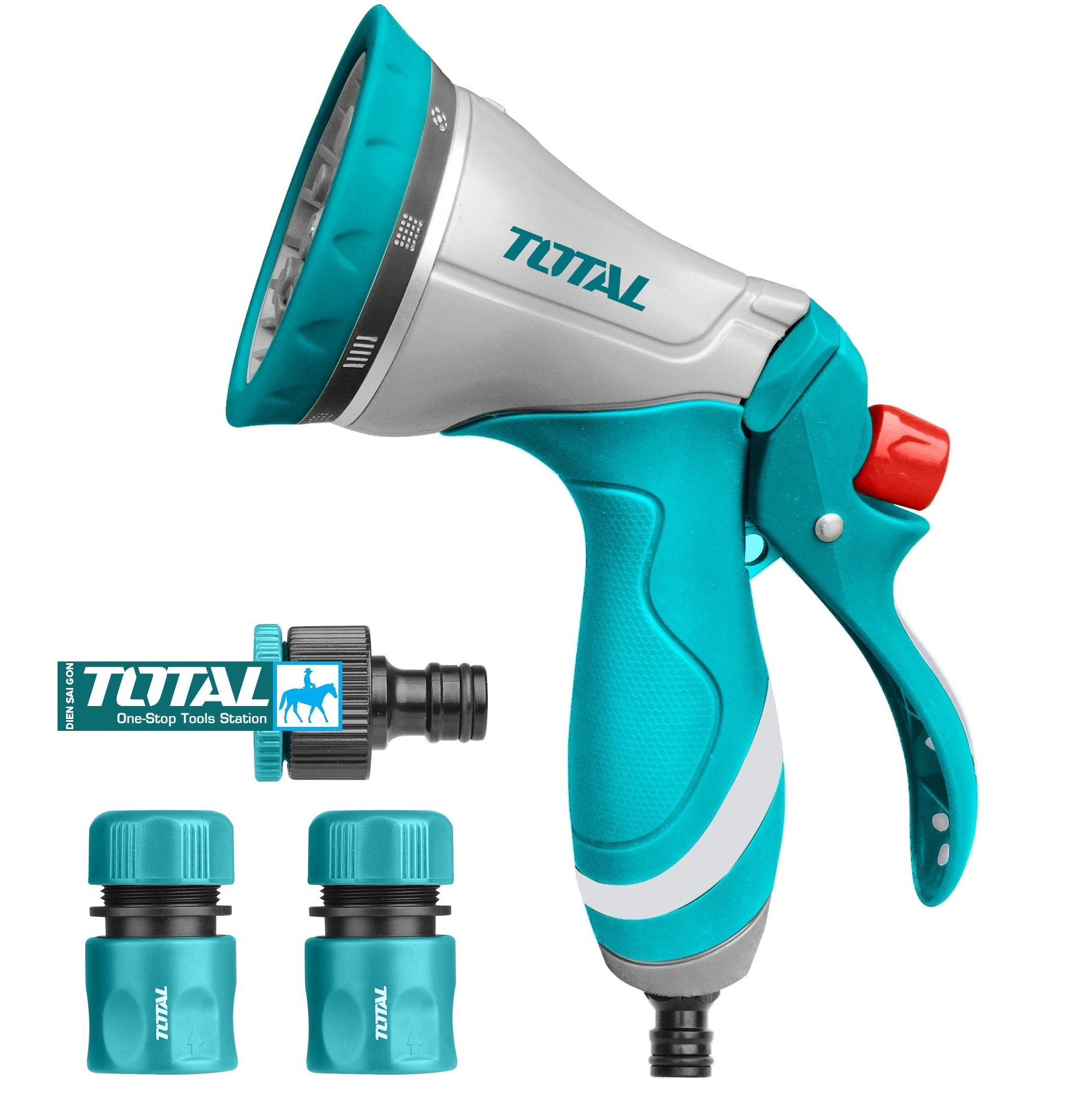 Vòi xịt phun nước tưới cây 10 tia lõi kim loại total thzatn1101 hzatn1101