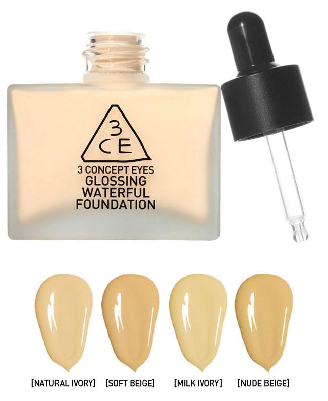 Kem Nền Căng Bóng 3CE Glossing Waterful Foundation