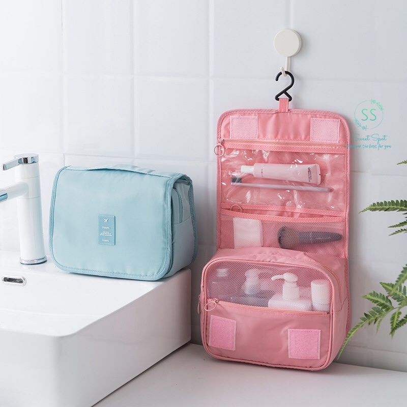Túi đựng mỹ phẩm Travel size lớn có móc treo Đựng Đồ Trang Điểm Du Lịch Có Ngăn Đa Năng
