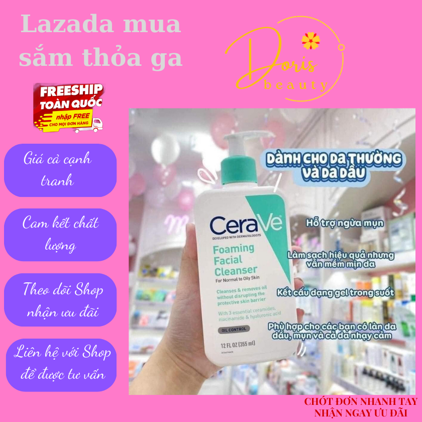 Sữa rửa mặt Cerave nội địa Pháp