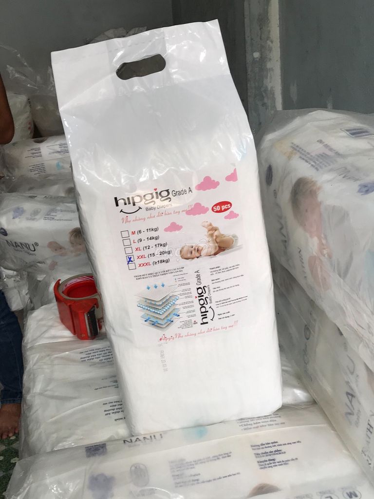 [Bỉm Tả Hip Ko bo]  Bỉm Tả Hipgig A M100kbo/L100kbo/XL100kbo