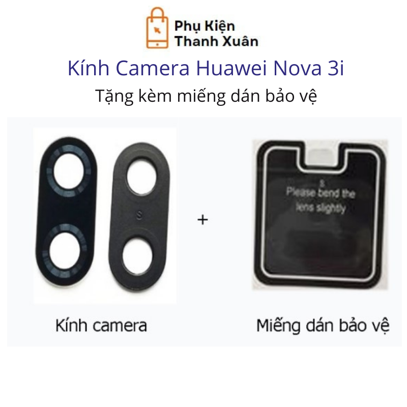 Kính camera sau Huawei Nova 3i - Tặng kèm miếng dán bảo vệ