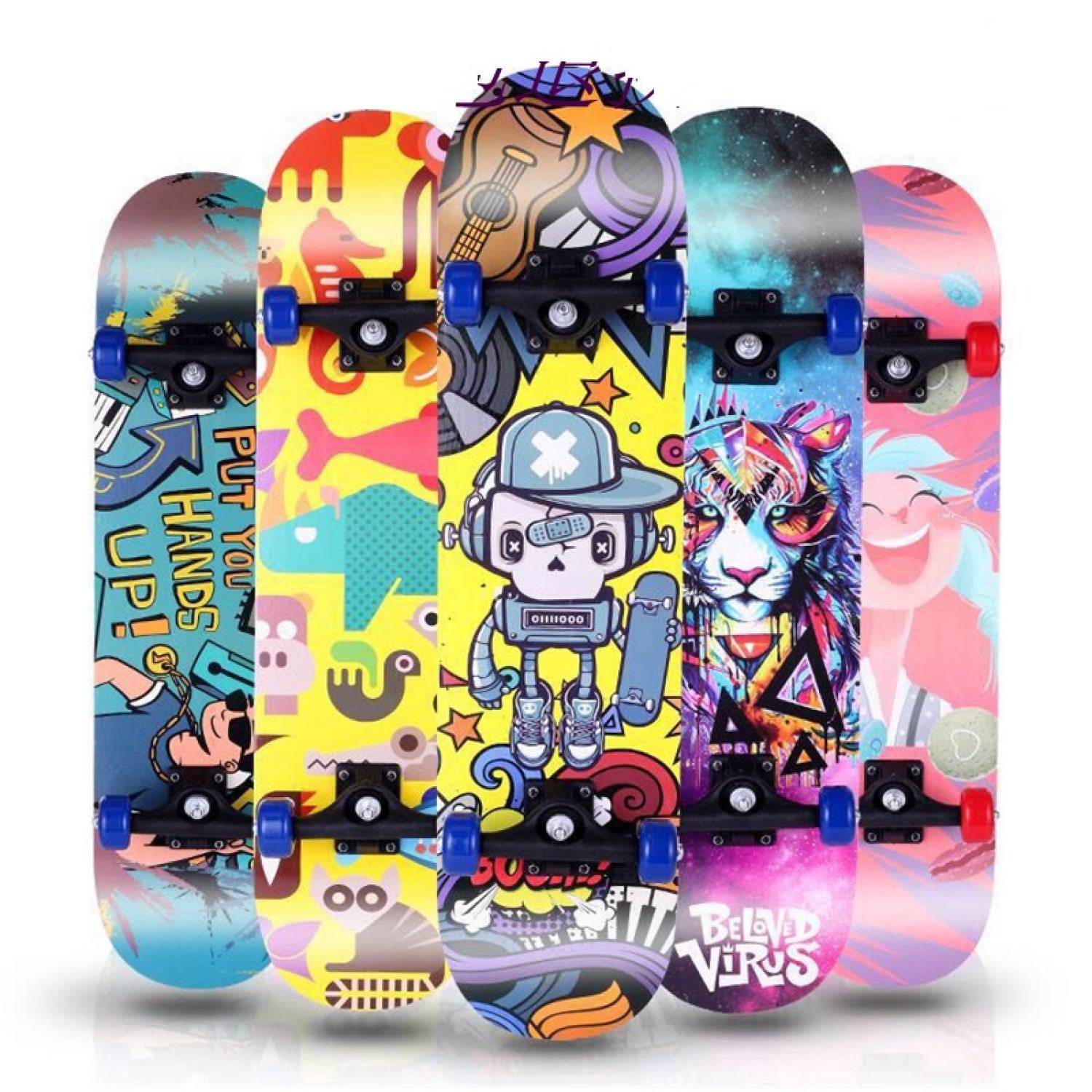 Ván trượt, ván trượt thể thao người lớn mặt nhám Skateboard kích thước 80x20x10 cm