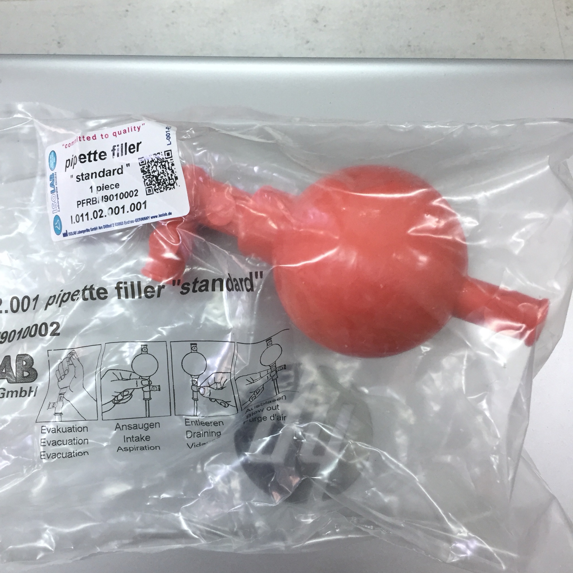 [HCM]Quả bóp cao su 3 val isolab Đức