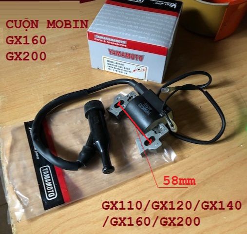 Cuộn dây đánh lửa, mobin đánh lửa ic máy gx120, gx160, gx270, gx390, gx420