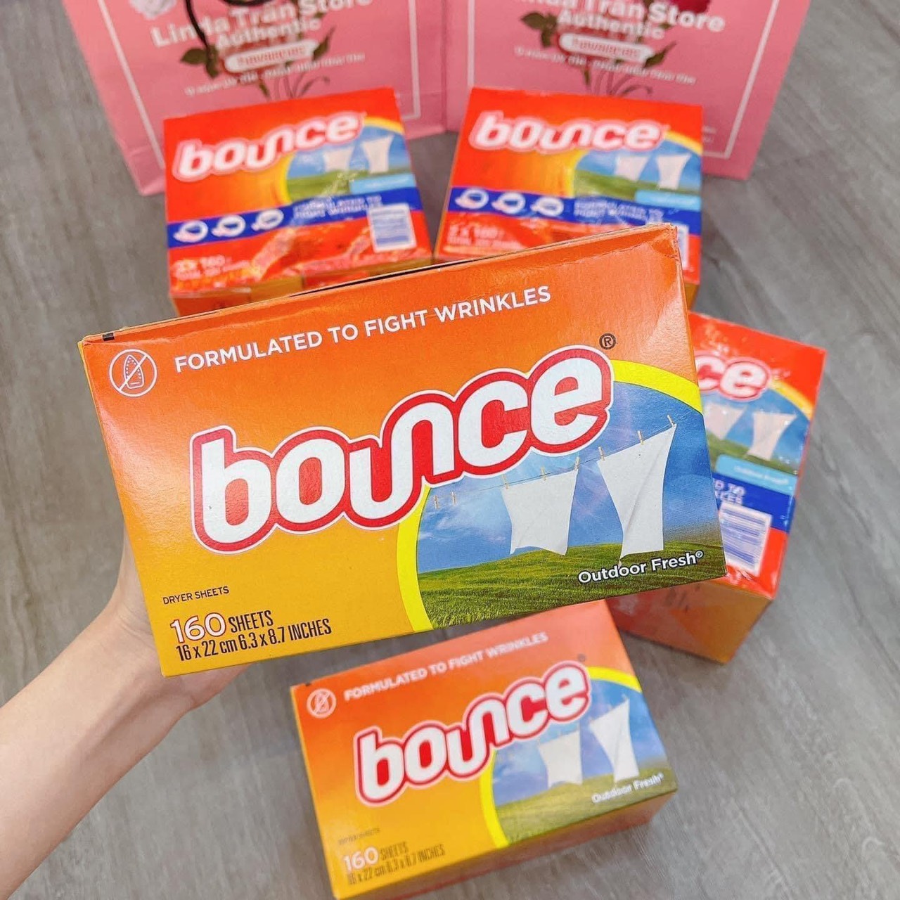 Giấy thơm quần áo bounce của mỹ 160 tờ