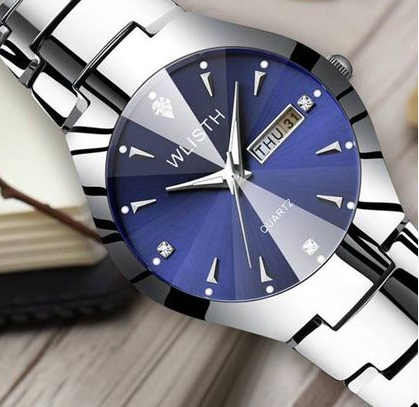 Đồng hồ cặp Wlisth mặt xanh, đơn giản mà lại rất đẹp mắt