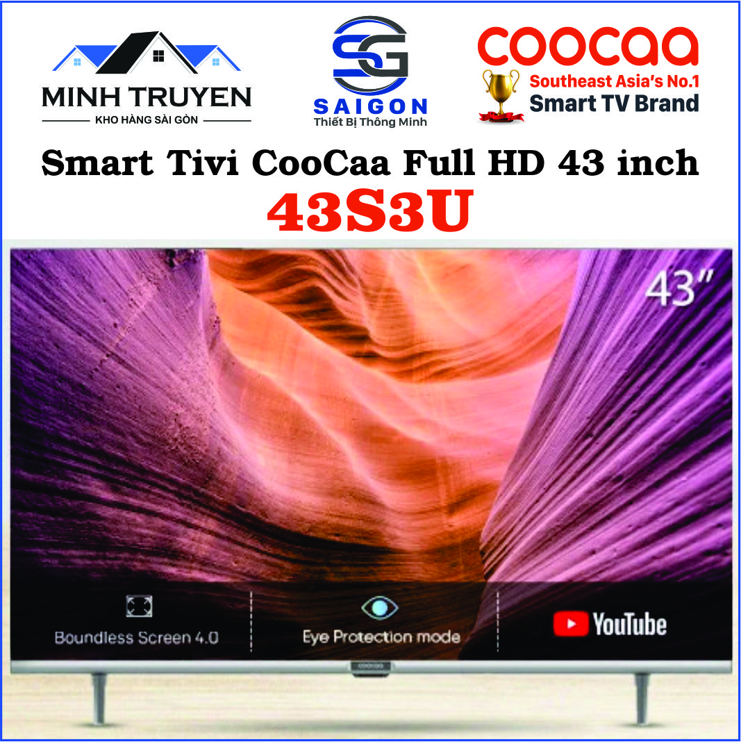 Smart tivi coocaa full hd 43 inch 43s3u