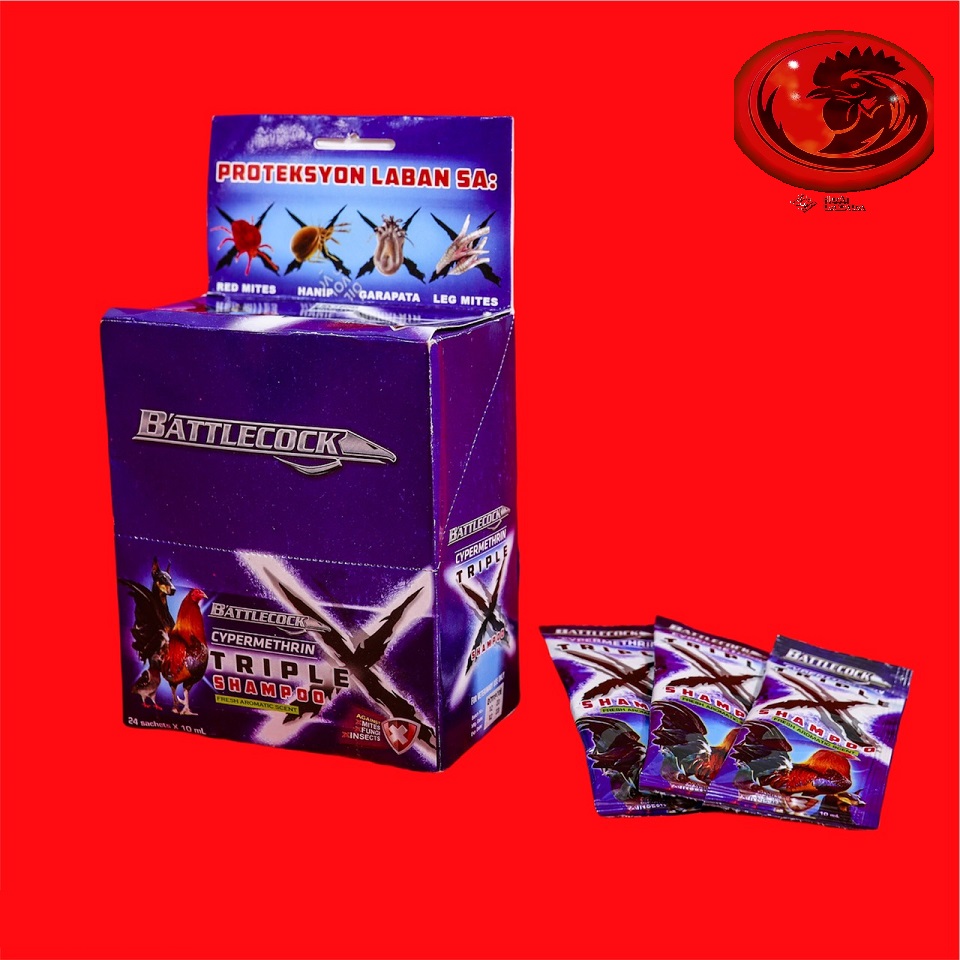 Triple x feather shampoo xà bông tắm gà 1 hộp 24 gói