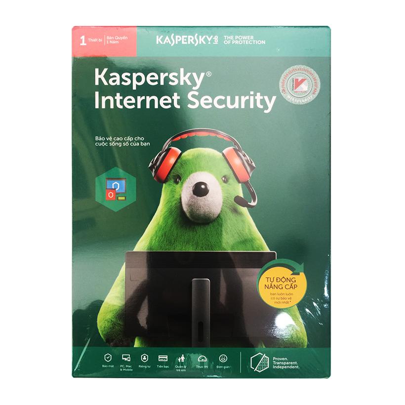 Phần mềm diệt virus Kaspersky Internet Security 1PC
