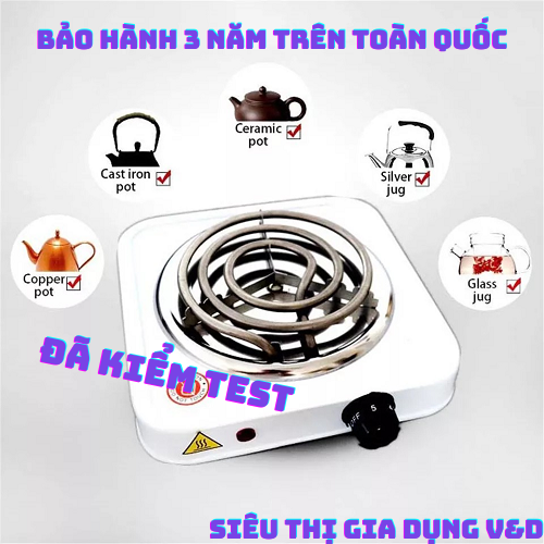 (HÀNG CÔNG TY BH 3 NĂM) Bếp Điện mini 1000w xài điện 220v cao cấp,Bếp điện hơ lá trầu sau sinh cho mẹ và bé,nấu nướng có nút xoay tăng giảm nhiệt độ,mặt thép chống gĩ bền bỉ, an toàn sử dụng vệ sinh dể dàng
