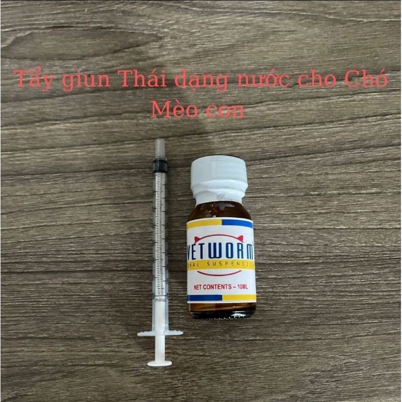 VetWorm - sổ gi.un sán cho chó mèo dạng nước - VetWorm 10ml