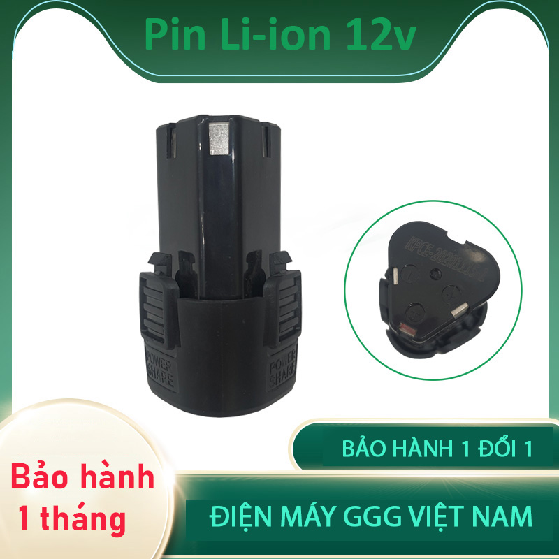 Pin Li-ion 12V dùng cho các loại máy khoan pin, khoan 12v, pin 12v - Bảo hành 1 đổi 1 trong 1 tháng