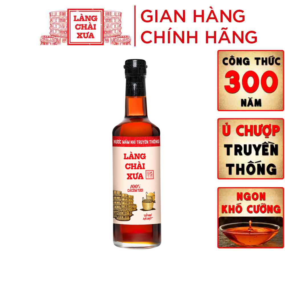 [Cốt nhỉ đặc biệt 30N] Nước mắm nhỉ Làng Chài Xưa truyền thống nhãn đỏ chai thủy tinh 500ml cốt nhỉ đặc biệt vị đậm đà gu ông bà xưa