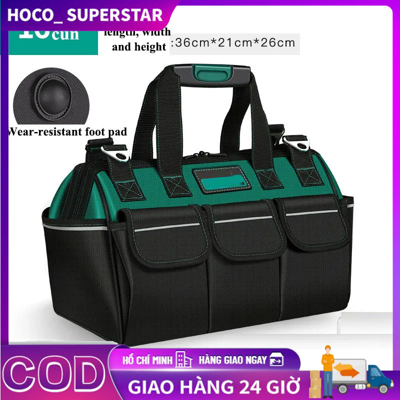 13inch quả tặng miễn phí TOÀN CỬA HÀNG Tổ chức dụng cụ túi thợ điện Bộ dụng cụ chống thấm đa túi di động Túi công cụ chức năng Túi vải Oxford