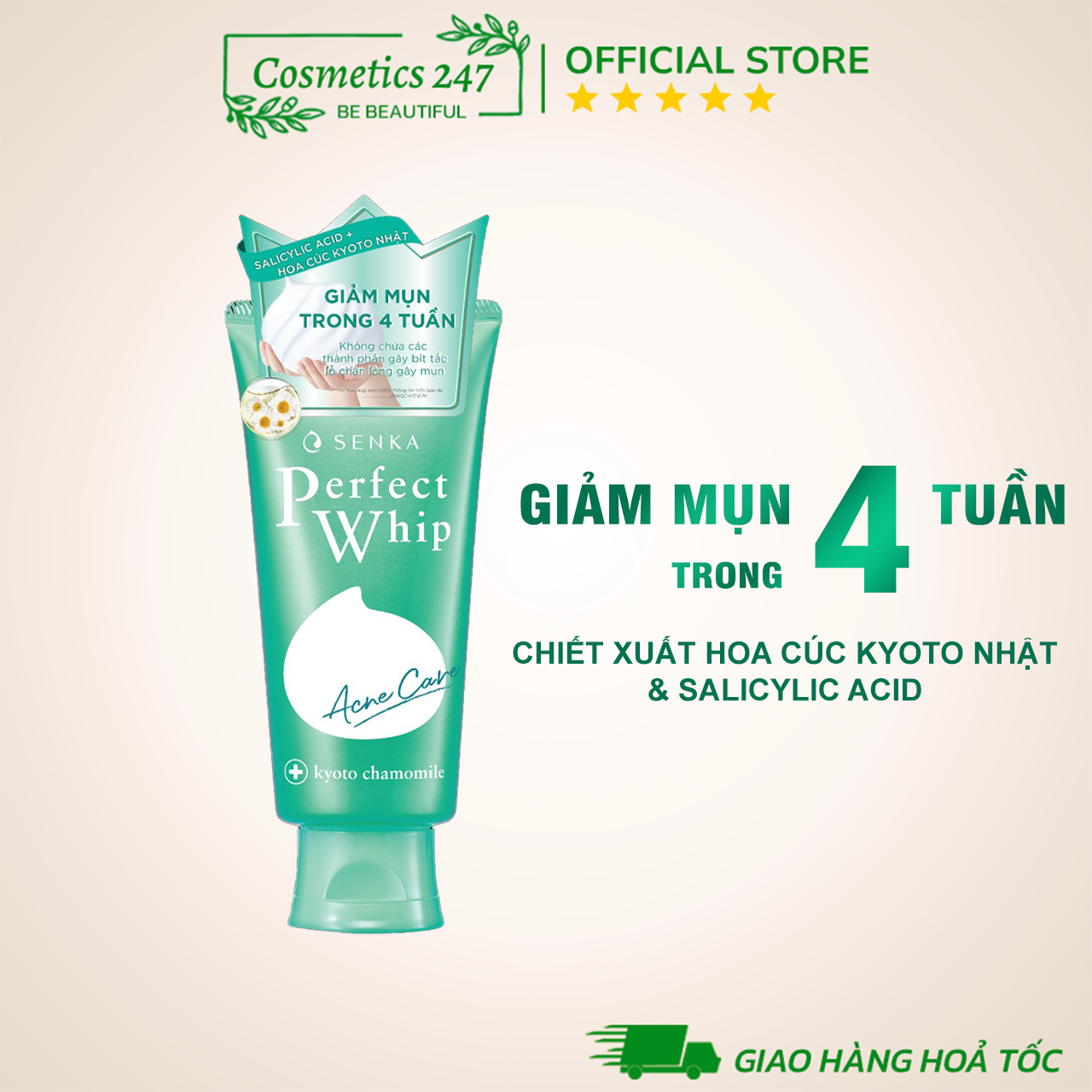 Sữa rửa mặt senka dành cho da mụn