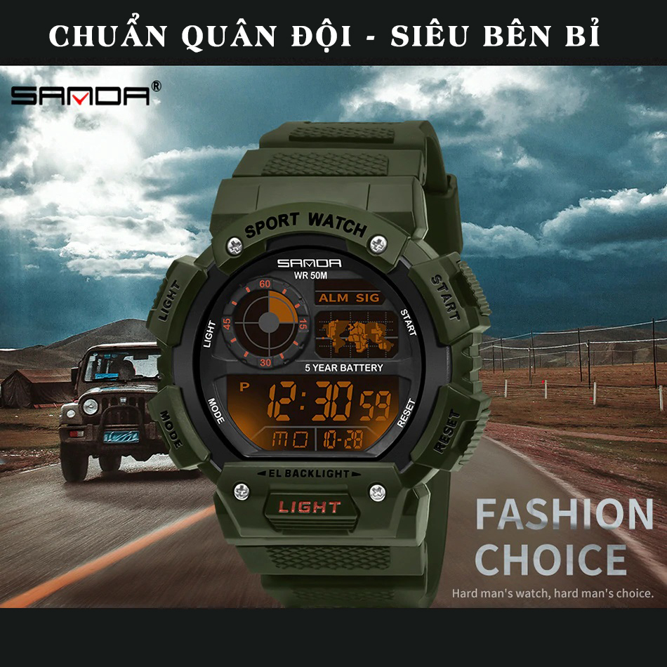 Đồng hồ Nam SANDA JAPAN Chống Nước Siêu Bền, Thương Hiệu Cao Cấp từ Nhật Bản 6