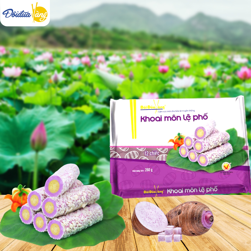 Khoai môn lệ phố Đôi Đũa Vàng đồ ăn vặt thơm ngon gói 260gr  - Giao tại Hà nội và Hồ Chí Minh