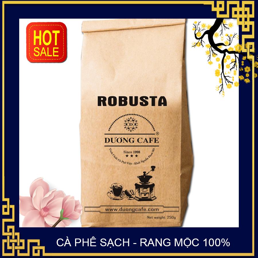Cà phê Robusta Espresso - Cafe rang xay nguyên chất, mộc 100%, thơm ngon, đậm đà, chuẩn vị, hậu ngọt gói 250gr, Dương cafe