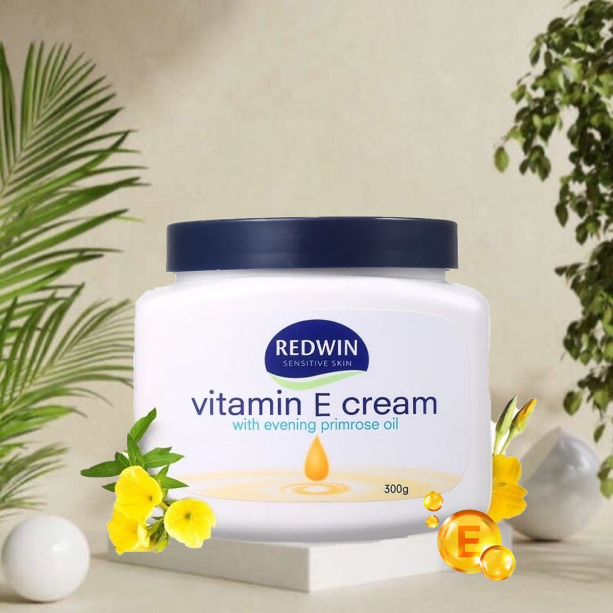 Kem Dưỡng Da Redwin Vitamin E 300G Dưỡng Ẩm Da Mặt & Toàn Thân Mềm Mịn Từ Vitamin E & Dầu Hoa Anh Thảo