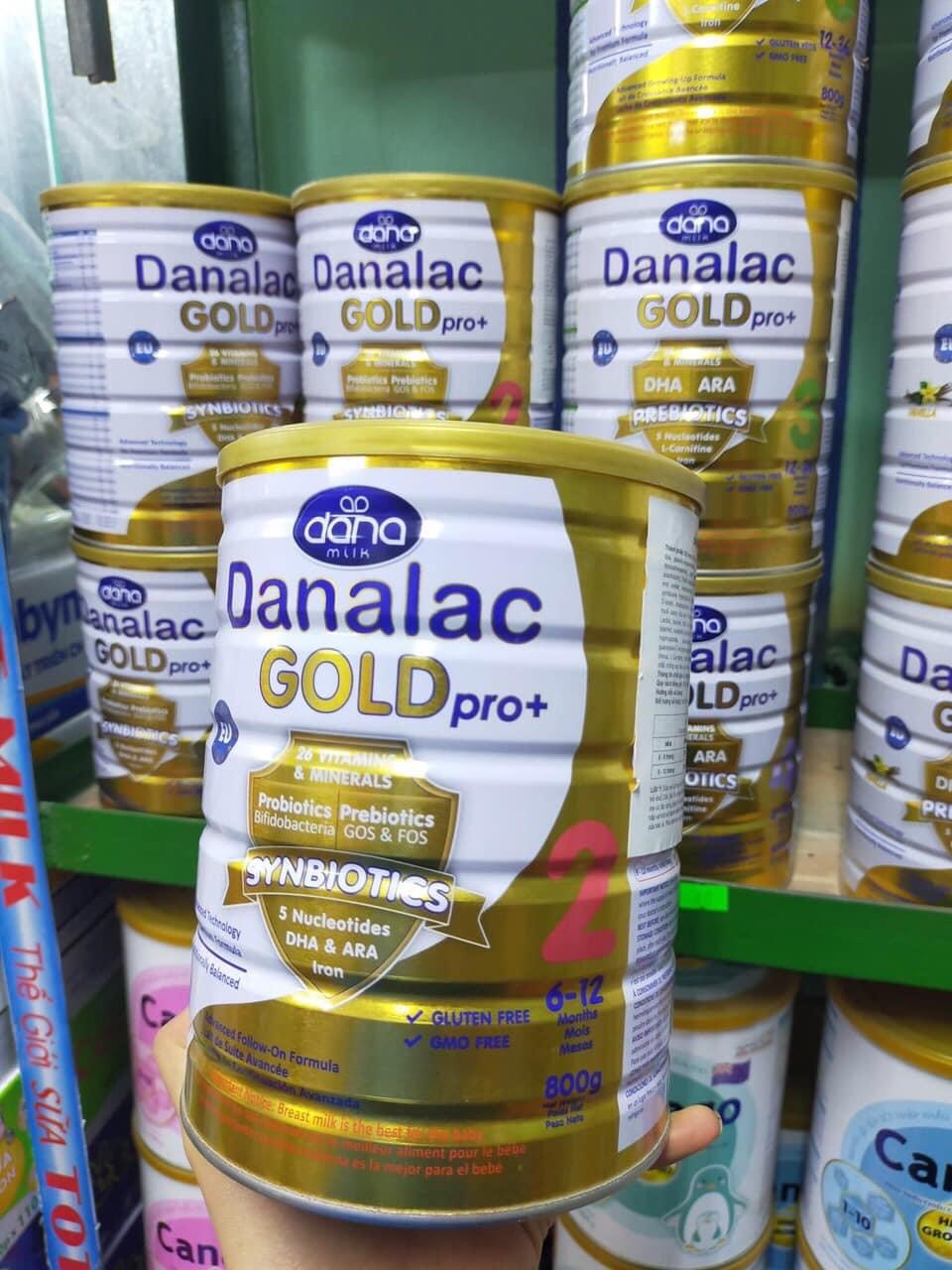 Sữa Danalac Gold Pro+ Số 2 Hộp 800g Date mới