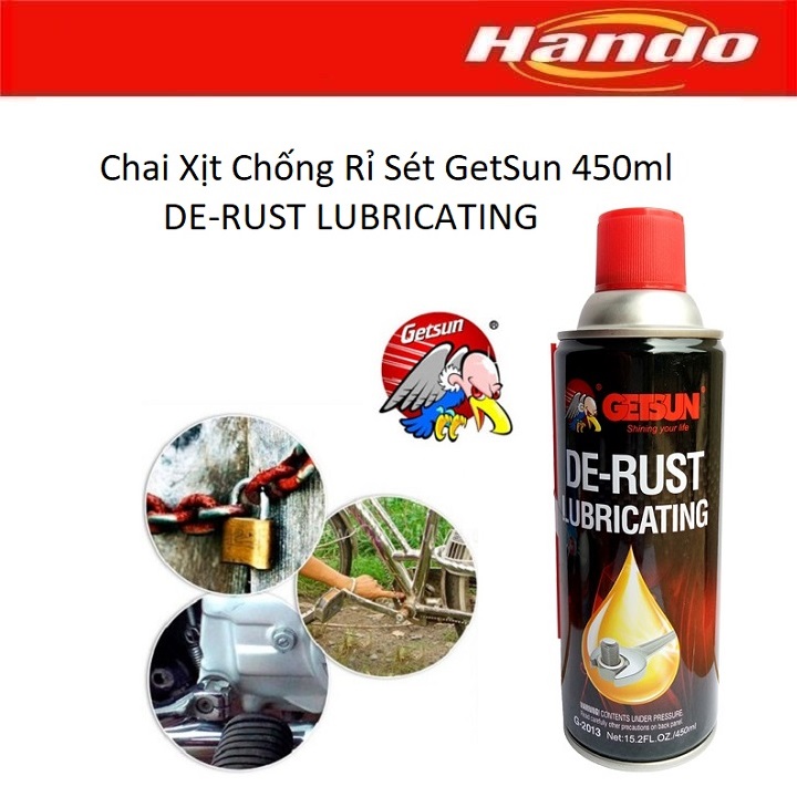 Chai xịt chống rỉ sét getsun hando 450ml hd117