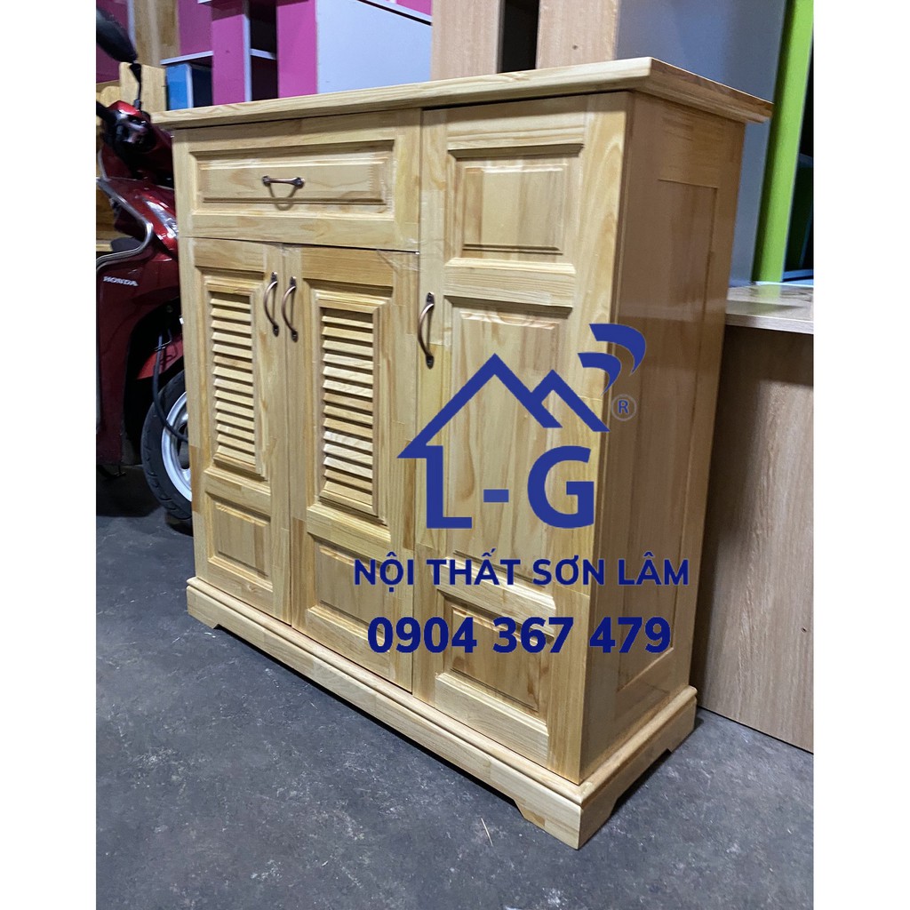 Tủ giày dép gỗ tự nhiên - Tủ giày dép lớn 1m2 giá rẻ
