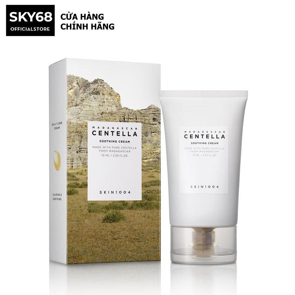 Kem dưỡng da giảm mụn Chiết Xuất Rau Má Skin1004 Madagascar Centella Soothing Cream 75ml (Mẫu mới)
