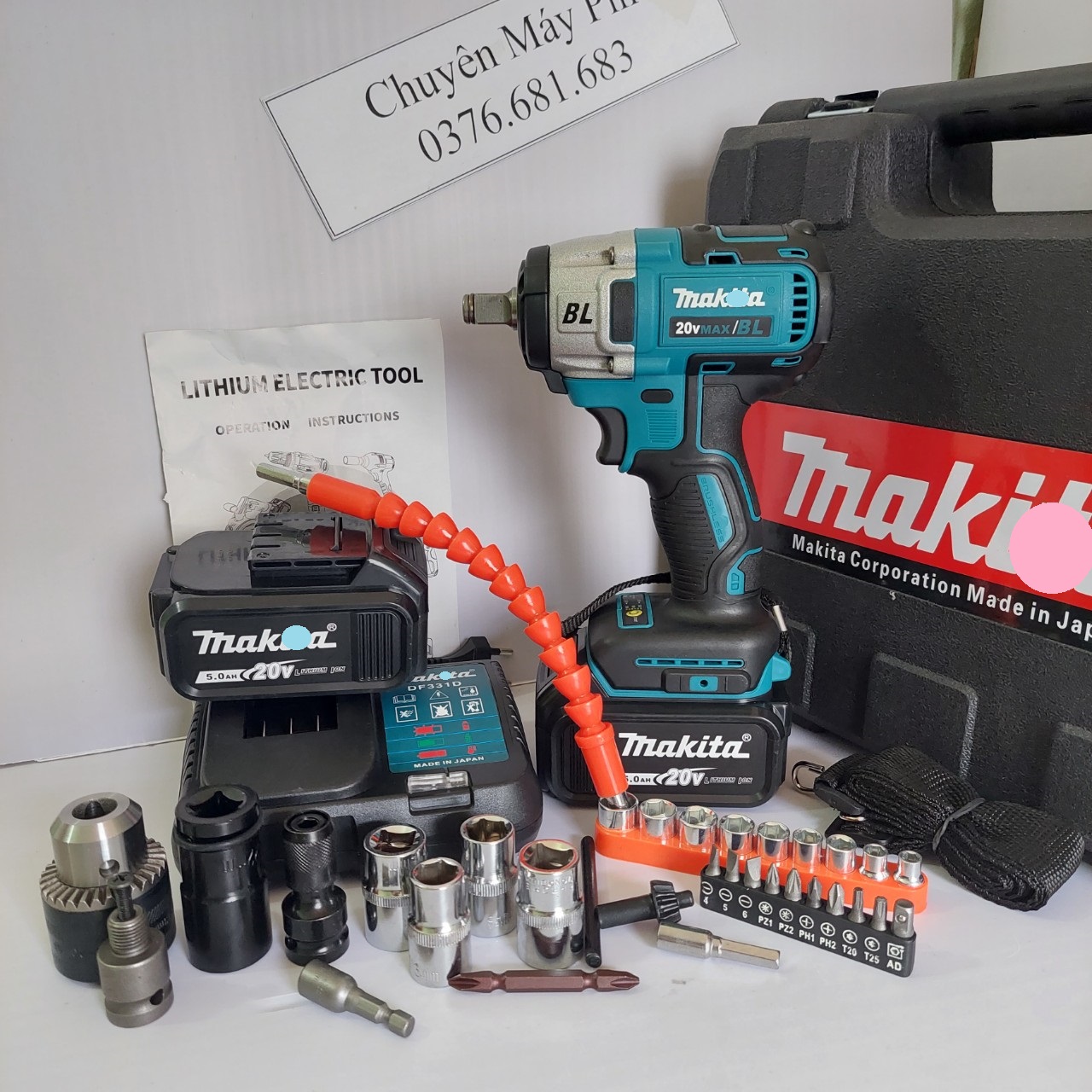 [RẺ VÔ ĐỊCH] MÁY SIẾT BULONG MAKYTA 20V KHÔNG CHỔI THAN, CÔNG NGHỆ JAPAN