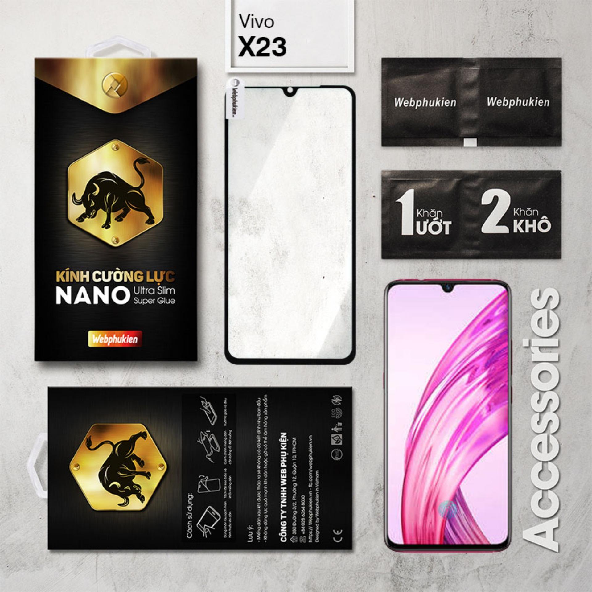 Kính cường lực cho Vivo X23 Full LCD hiệu Webphukien