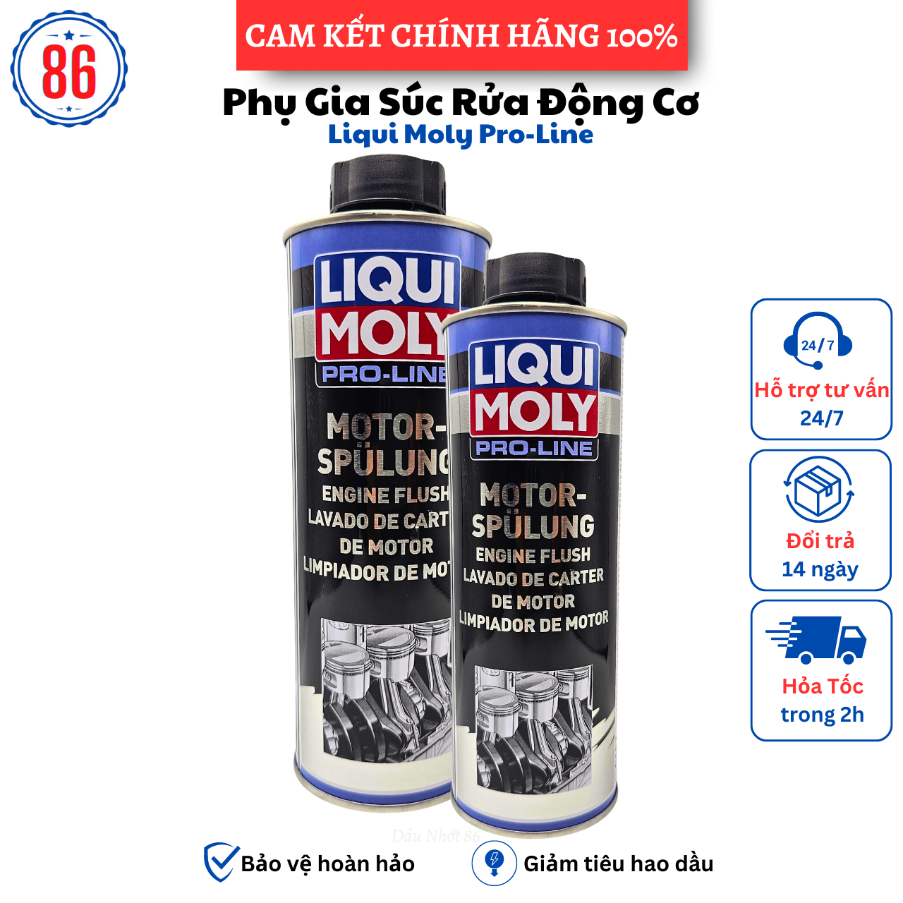 Súc Rửa Động Cơ Ô Tô Liqui Moly Pro-Line Engine Flush 500ml