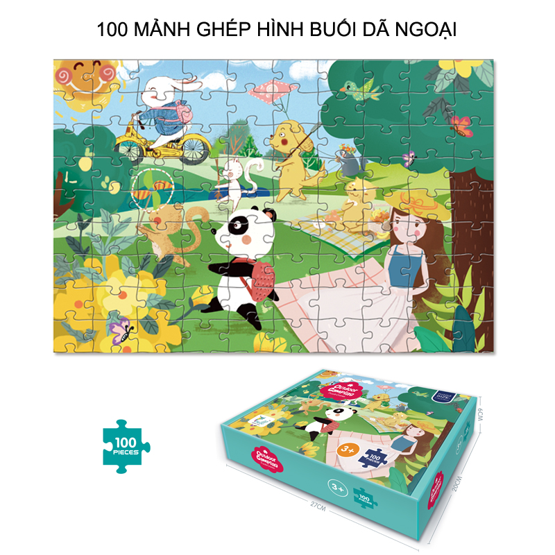 Bộ ghép hình  Puzzle 100 miếng nhiều chủ đề cho bé lựa chọn 6101-6103