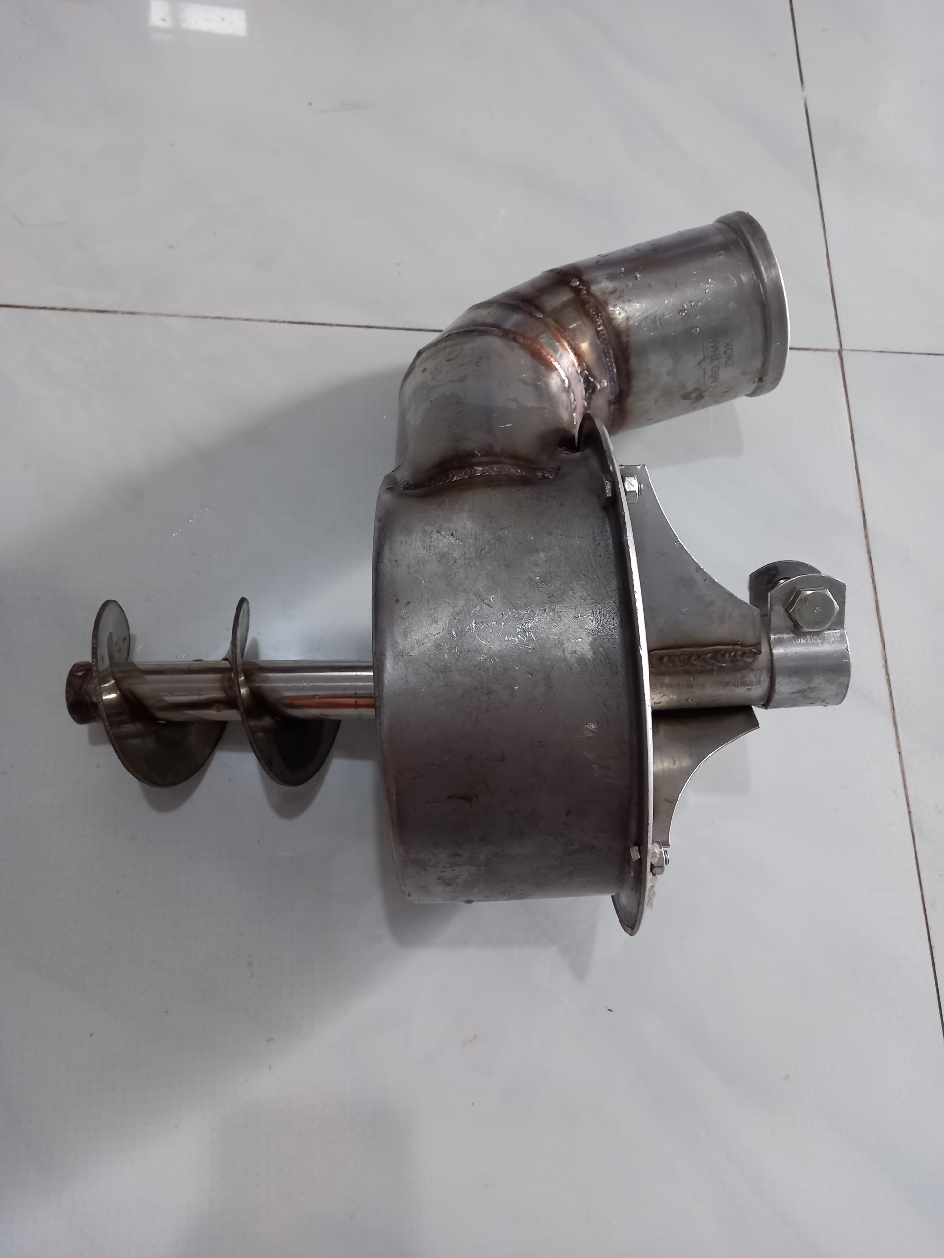 Bơm bùn ao inox cho máy xăng cốt xéo (truyền nhông) 5,5hp đến 7,5hp, gen 14mm và gen 16mm.