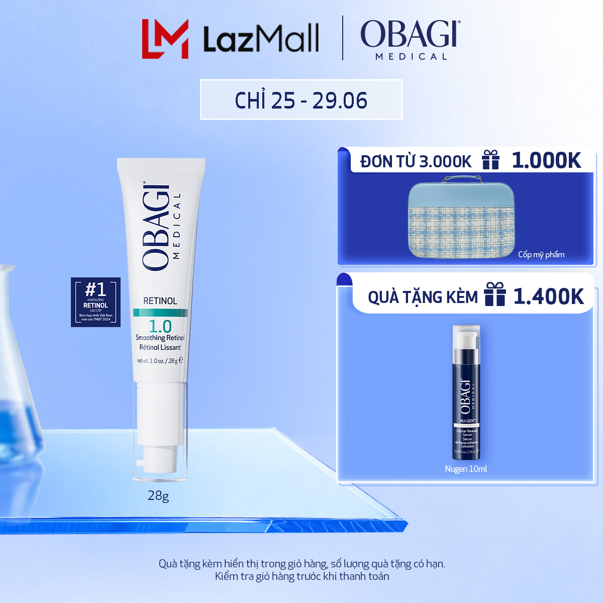 Kem dưỡng ẩm  làm giảm nếp nhăn Obagi Medical Retinol 1.0