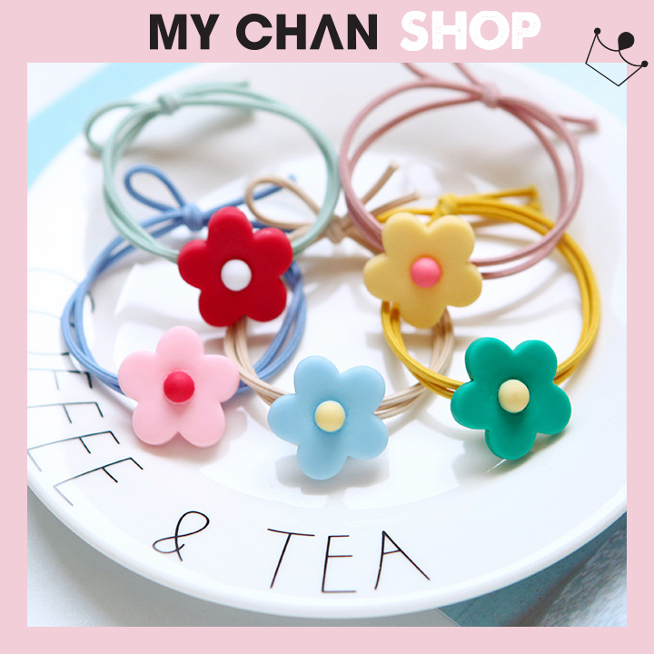 Dây cột tóc, buộc tóc hoa cúc siêu dễ thương phong cách hàn quốc - nhiều màu lựa chọn - 261 - mychan shop